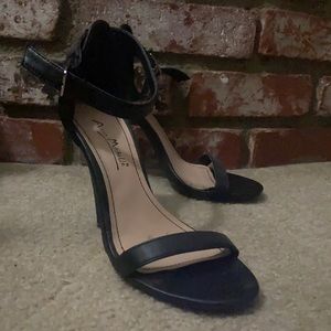 Black strappy heels